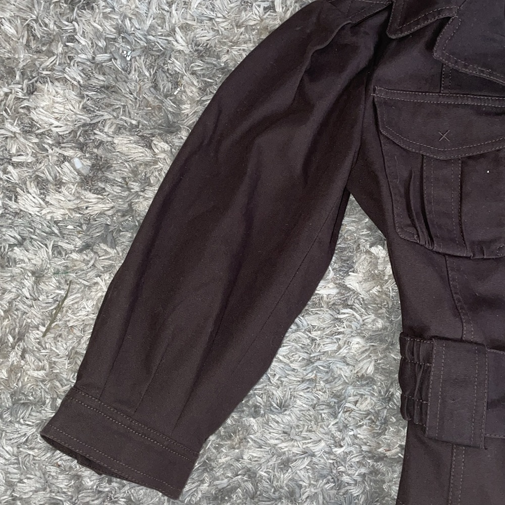 Zara Basic Brown Belted Field Jacket - image 7